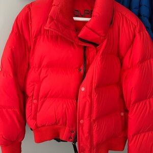 Aritzia Red Puffer Jacket